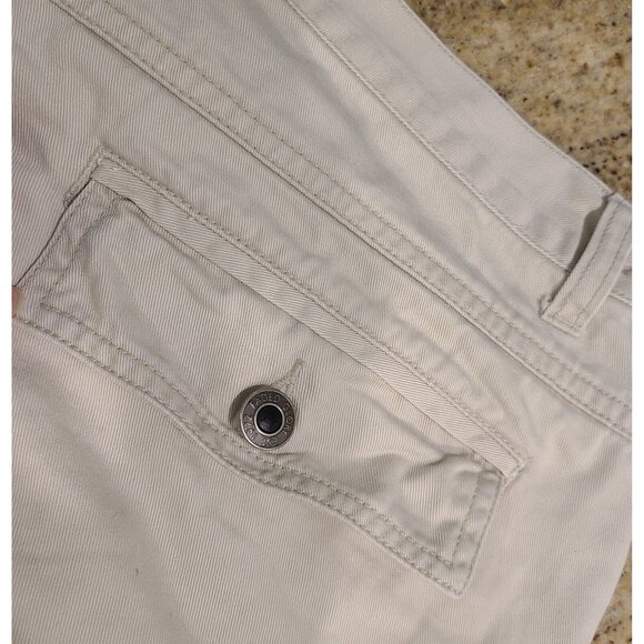 Vintage FADED GLORY Cargo Shorts Missy Size 18 Khaki Tan VTG Y2K High Rise - Picture 13 of 14